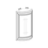Kép 1/7 - TÖMÖRFA VENEZIA 716x315x315mm íves sarokajtó keret ÖREGCSERESZNYE