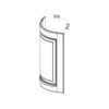 Kép 1/5 - TÖMÖRFA SORRENTO 716x315x315mm íves sarokajtó SÖTÉT ANTIKOLT
