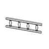Kép 1/5 - TÖMÖRFA SORRENTO Polckorlát 2000x72x26mm SÖTÉT ANTIKOLT