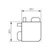 Kép 2/2 - GOLA PROFILRENDSZER KÜLSŐ SAROK 27,1x27,1mm ALUMÍNIUM