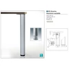 Kép 2/2 - ASZTALLÁB 62069AO01 RN ALUMINA 690mm ÁTM: 80mm áll.+30mm ALUMÍNIUM