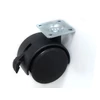 Kép 1/2 - BELTÉRI BÚTORGÖRGŐ 06107 TALPAS, FÉKEZŐS 50mm  30kg FEKETE