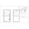 Kép 4/4 - HAFELE FELNYÍLÓ 372.37.734 FREE FOLD VÍZSZINTES HARMONIKA FELNYÍLÓ VASALAT 580-650mm; 10,6-20,9kg