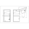 Kép 4/4 - HAFELE FELNYÍLÓ 372.37.764 FREE FOLD VÍZSZINTES HARMONIKA FELNYÍLÓ VASALAT 770-840mm; 8,0-15,5kg-