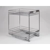 Kép 1/2 - 24271.400 FENÉKLAPRA SZERELHETŐ 2 RÉSZES KIHÚZHATÓ POLC BELSŐ FÉMRÁCS  345x510x475mm KRÓM
