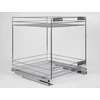Kép 1/2 - 24271.500 FENÉKLAPRA SZERELHETŐ 2 RÉSZES KIHÚZHATÓ POLC BELSŐ FÉMRÁCS  445x510x475mm KRÓM