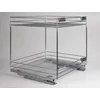 Kép 1/2 - 24271.600 FENÉKLAPRA SZERELHETŐ 2 RÉSZES KIHÚZHATÓ POLC BELSŐ FÉMRÁCS 545x510x475mm KRÓM