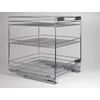 Kép 1/2 - 24273.500 FENÉKLAPRA SZERELHETŐ 3 RÉSZES KIHÚZHATÓ POLC BELSŐ FÉMRÁCS  445x510x475mm KRÓM