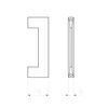 Kép 2/2 - Négyszögletes modern nikkel fém fogantyú (96mm) 2183-104 ZN21