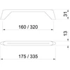 Kép 2/2 - Magas ovális fém fogantyú fekete nikkel (160mm) 2413-175 ZN16