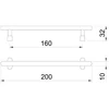 Kép 2/2 - Talpas modern lekerekített fogantyú matt fekete (160mm) (elérhető többféle színben és méretben) WMN786.160.00N4