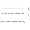 Kép 2/2 - Szögletes modern rozsdamentes acél fogantyú (96mm) E064-96 (elérhető többféle méretben)