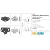 Kép 2/2 - TOLÓAJTÓ BÚTORLAPHOZ SL02+SL03 EXCENTERES GÖRGŐ 20kg, 2+2db BARNA