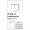 Kép 2/2 - Tolóajtó üveghez 04 6303 209 052 felső sín ALUMÍNIUM, többféle méretben