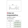 Kép 2/2 - TOLÓAJTÓ ÜVEGHEZ 04 6303 201 002 ALSÓ SÍN 5000mm ALUMÍNIUM