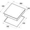 Kép 2/2 - NODOR NorCook GCI-316 fekete üveg gázfőzőlap 60 cm