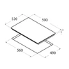 Kép 2/2 - CATA IB-604 WH fehér indukciós kerámialapos főzőlap 60 cm