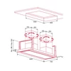 Kép 2/2 - NorBreeze ISLA DEIMOS 1400 TWIN RF inox/fehér  mennyezetbe építhető páraelszívó