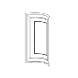 TÖMÖRFA TRIESTE H=956mm íves homorú felsö ajtó MÉZ