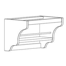 TÖMÖRFA VENEZIA Fűszerpolc 450x280x280mm ÖREGCSERESZNYE
