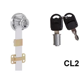 CL BÚTORZÁR 702-CL2 KÖZPONTI FIÓKZÁR OLDALRA D=40mm, 500mm NIKKEL
