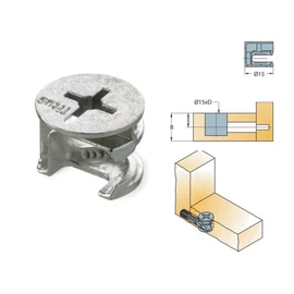 ÖSSZEHÚZÓ CAM2000 EXCENTERHÁZ 15x13,2mm FÉM