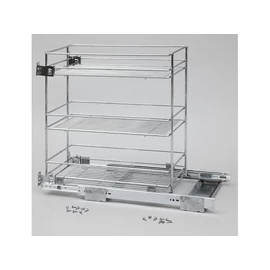 EGTGS40B3C 3RÉSZES KIHÚZHATÓ POLC BELSŐ FÉMRÁCS . KRÓM-SZÜRKE