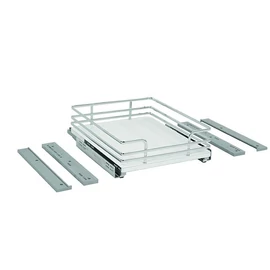 CCTGM245 OLDALLAPRA SZERELHETŐ BELSŐ FÉMRÁCS 414×134×473mm KRÓM-FEHÉR