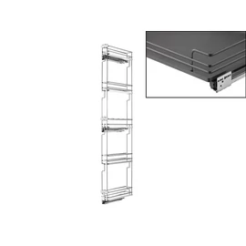 BELSŐ FÉMRÁCS ELQGM155SX BALOS OLDALLAPRA SZERELHETŐ 107×1700×468mm ANTRACIT