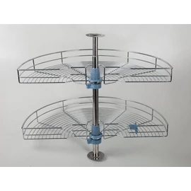 24323 FÉLKÖR KOSÁR GARNITÚRA 680x600/750 mm KRÓM BELSŐ FÉMRÁCS