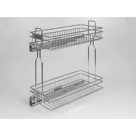 HFR300 OLDALLAPRA SZERELHETŐ BELSŐ FÉMRÁCS  CSILLAPÍTOTT CSUKÓDÁSSAL 220X545X468MM KRÓM