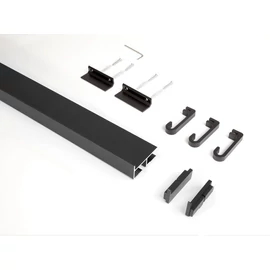 "HORIZON" FALIPOLC 3 DB AKASZTÓVAL 900x30x60MM FEKETE