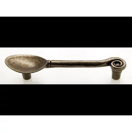 Rusztikus konyhabútor fogantyú antikolt bronz kanál formájú