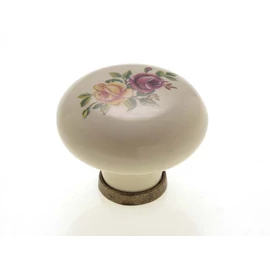 Színes virág - Antikolt bronz