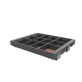 HOME BOX fiók bőrhatású pipereosztókkal, csillapított fiókcsúszóval