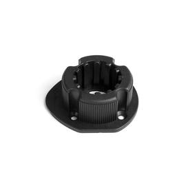 MŰANYAG SZEKRÉNYLÁB TALP 840 (415 LÁBHOZ) 58x24mm FEKETE