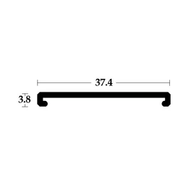 REDŐNY RENDSZER 0702 PVC TAKARÓ PROFIL 3708 VÉG 37,4x3,8mm   2,6m EZÜST