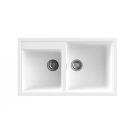 86.50 2B WH Fehér gránit mosogatótálca