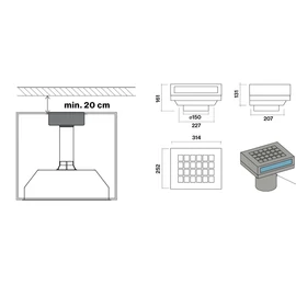 FALMEC Carbon.Zeo szűrő szett felső szekrénybe építhető elszívókhoz