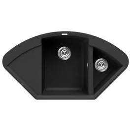 Easy Corner G40 Nero gránit mosogatótálca