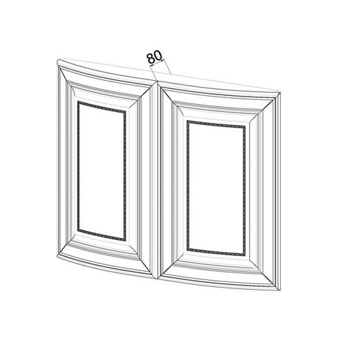 TÖMÖRFA TRIESTE 716x900x642mm íves ajtópár MÉZ
