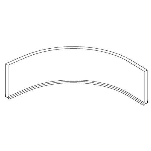 TÖMÖRFA TRIESTE Íves lábazat homorú 430x430x150mm MÉZ