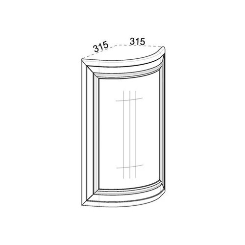 TÖMÖRFA VENEZIA 1076x315x315mm íves sarokajtó keret ÖREGCSERESZNYE