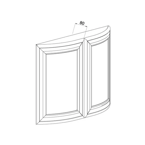 TÖMÖRFA VENEZIA 716x900x642mm íves ajtópár ÖREGCSERESZNYE