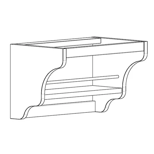 TÖMÖRFA VENEZIA Fűszerpolc 450x280x280mm ÖREGCSERESZNYE