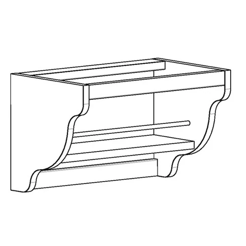 TÖMÖRFA SORRENTO Fűszerpolc 450x280x280mm SÖTÉT ANTIKOLT