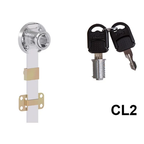 CL BÚTORZÁR 702-CL2 KÖZPONTI FIÓKZÁR OLDALRA D=40mm, 500mm NIKKEL