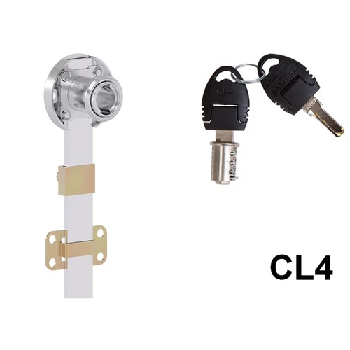 CL BÚTORZÁR 702-CL4 KÖZPONTI FIÓKZÁR OLDALRA D=40mm, 500mm NIKKEL