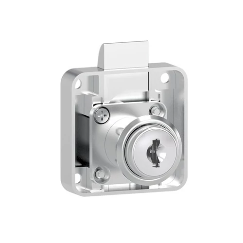 CL BÚTORZÁR 629 RUGÓS FIÓKZÁR 42x42mm, NÉGYSZÖGLETES NIKKEL