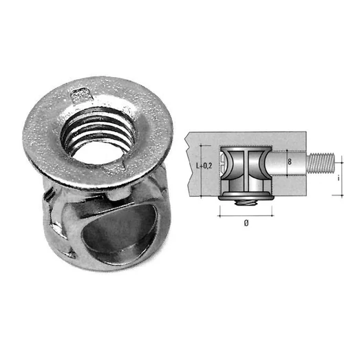 ÖSSZEHÚZÓ BO01 ÖSSZEHÚZÓ HÁZ 14mm HORGANYZOTT